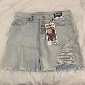 Rewash brand denim mini skirt